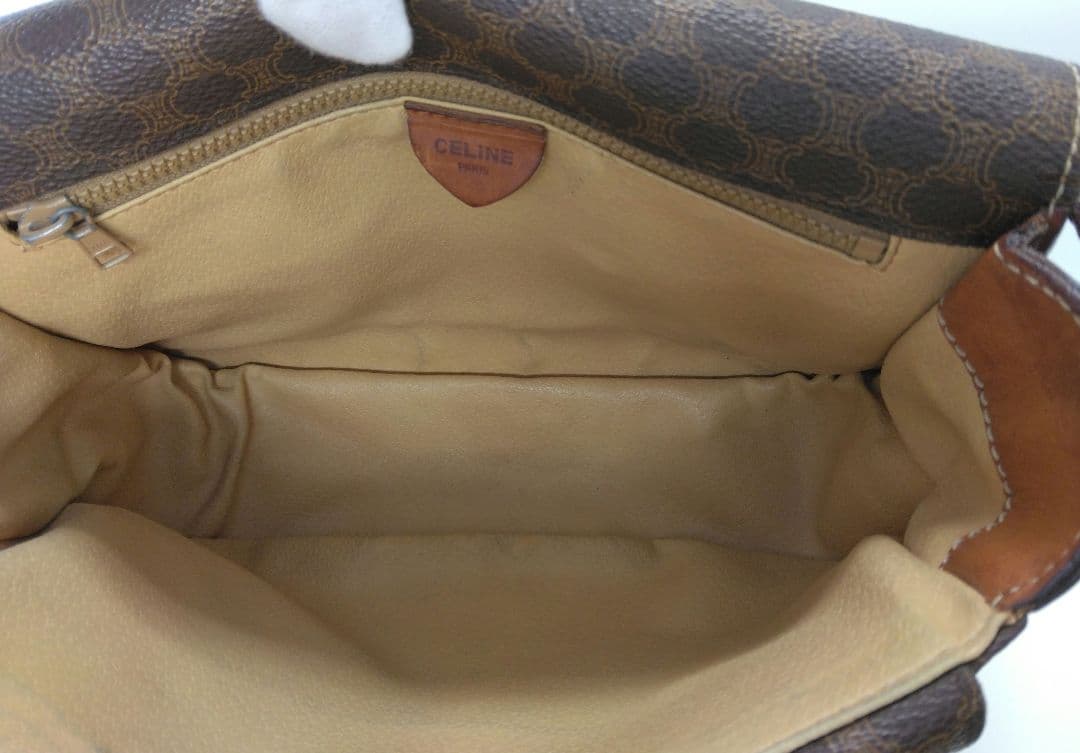 APJ18 セリーヌ マカダム ショルダーバッグ クロスボディ ゴールド金具