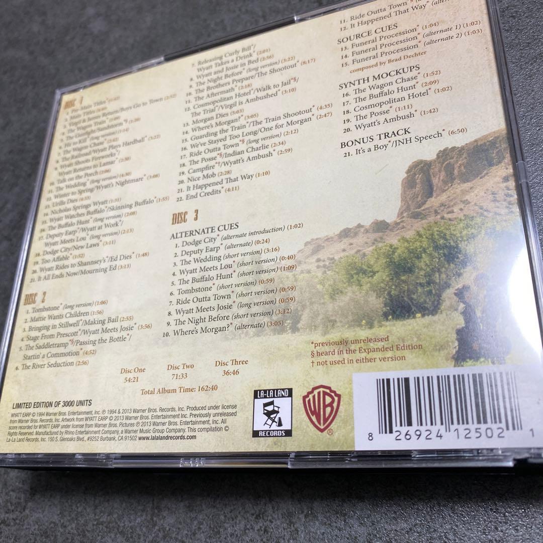 オリジナルサウンドトラックCD 「ワイアット・アープ」3枚組　3000枚限定廃盤