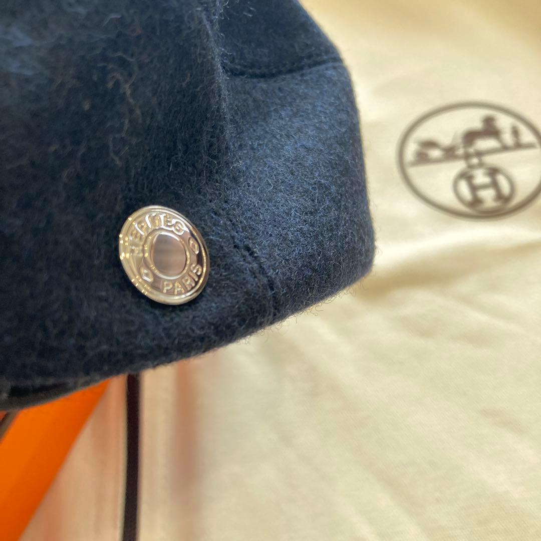 美品　エルメス　キャスケット 《 ダニ 》ウール　ブラック　エルメスセリエ
