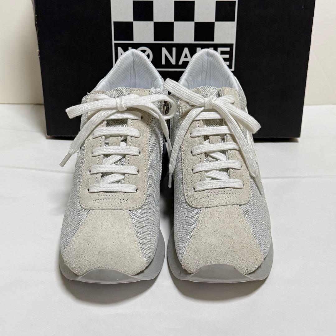 未使用品 ノーネーム シルバーラメ スニーカー 36 SPEED