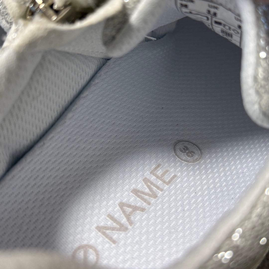 未使用品 ノーネーム シルバーラメ スニーカー 36 SPEED