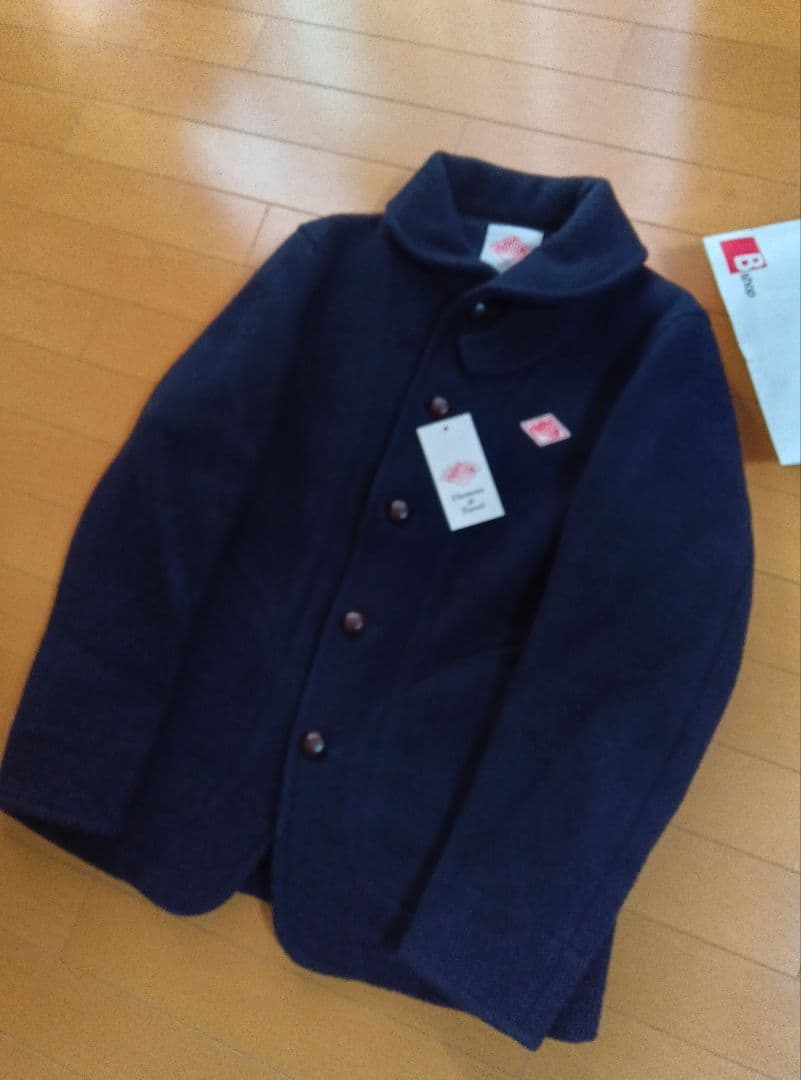 M*o様 DANTONダントンウールモッサジャケットコート紺ネイビー38