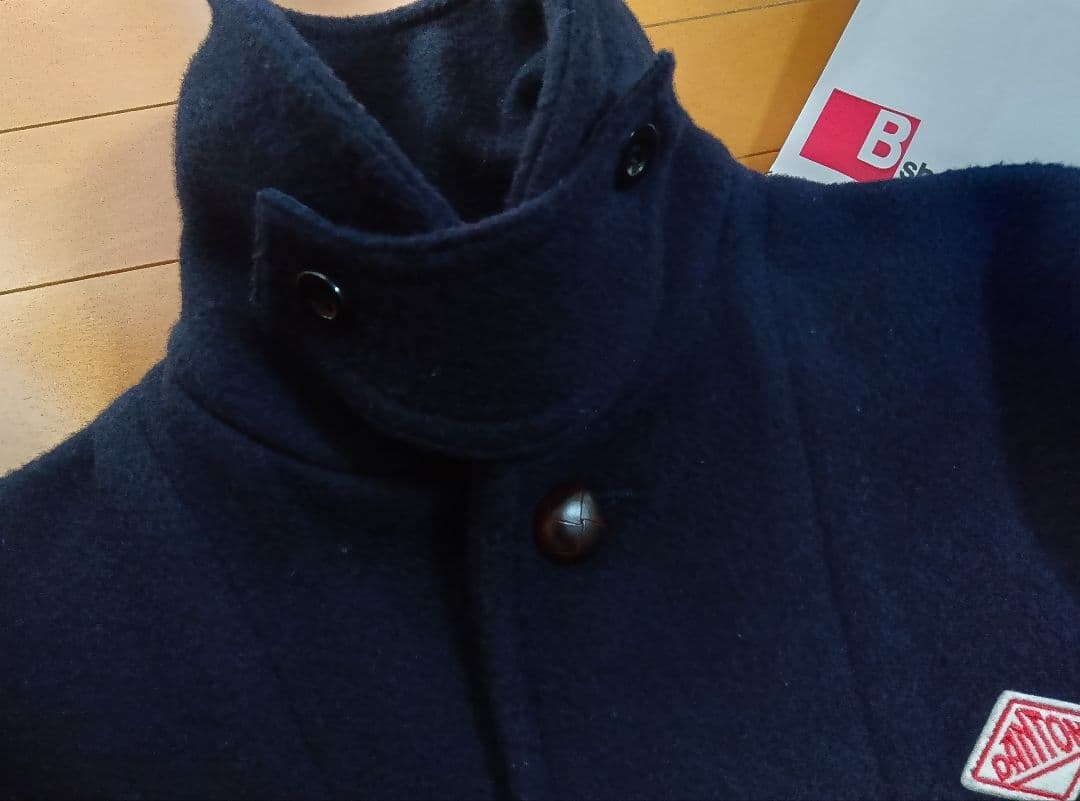 M*o様 DANTONダントンウールモッサジャケットコート紺ネイビー38