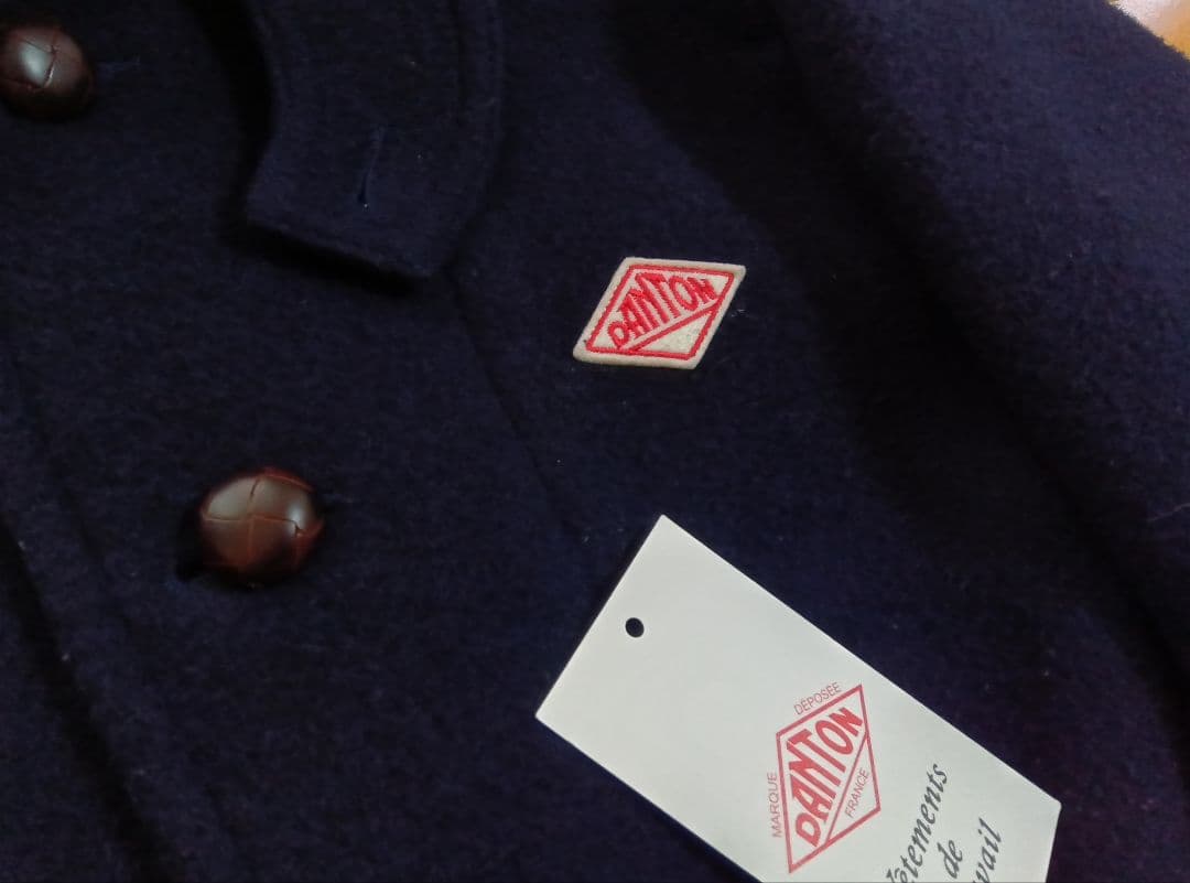 M*o様 DANTONダントンウールモッサジャケットコート紺ネイビー38