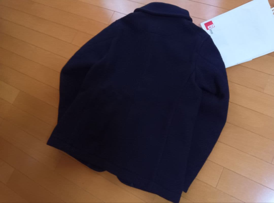 M*o様 DANTONダントンウールモッサジャケットコート紺ネイビー38