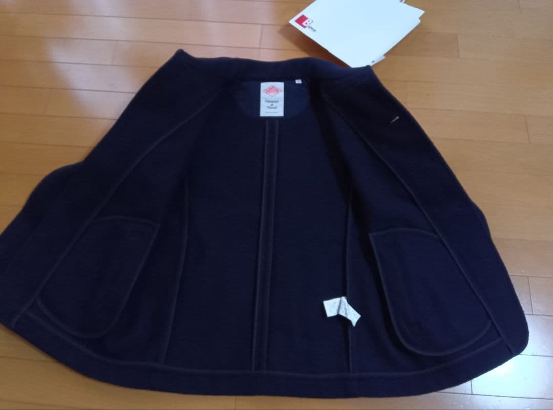 M*o様 DANTONダントンウールモッサジャケットコート紺ネイビー38