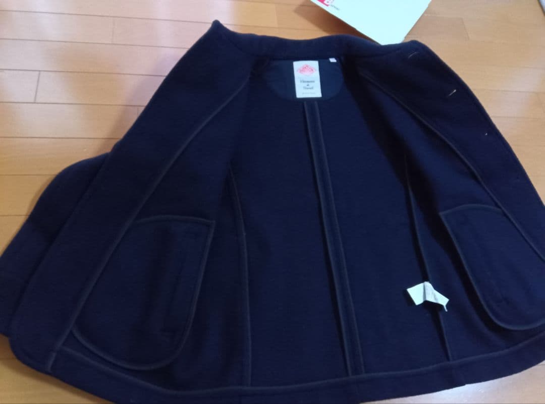 M*o様 DANTONダントンウールモッサジャケットコート紺ネイビー38