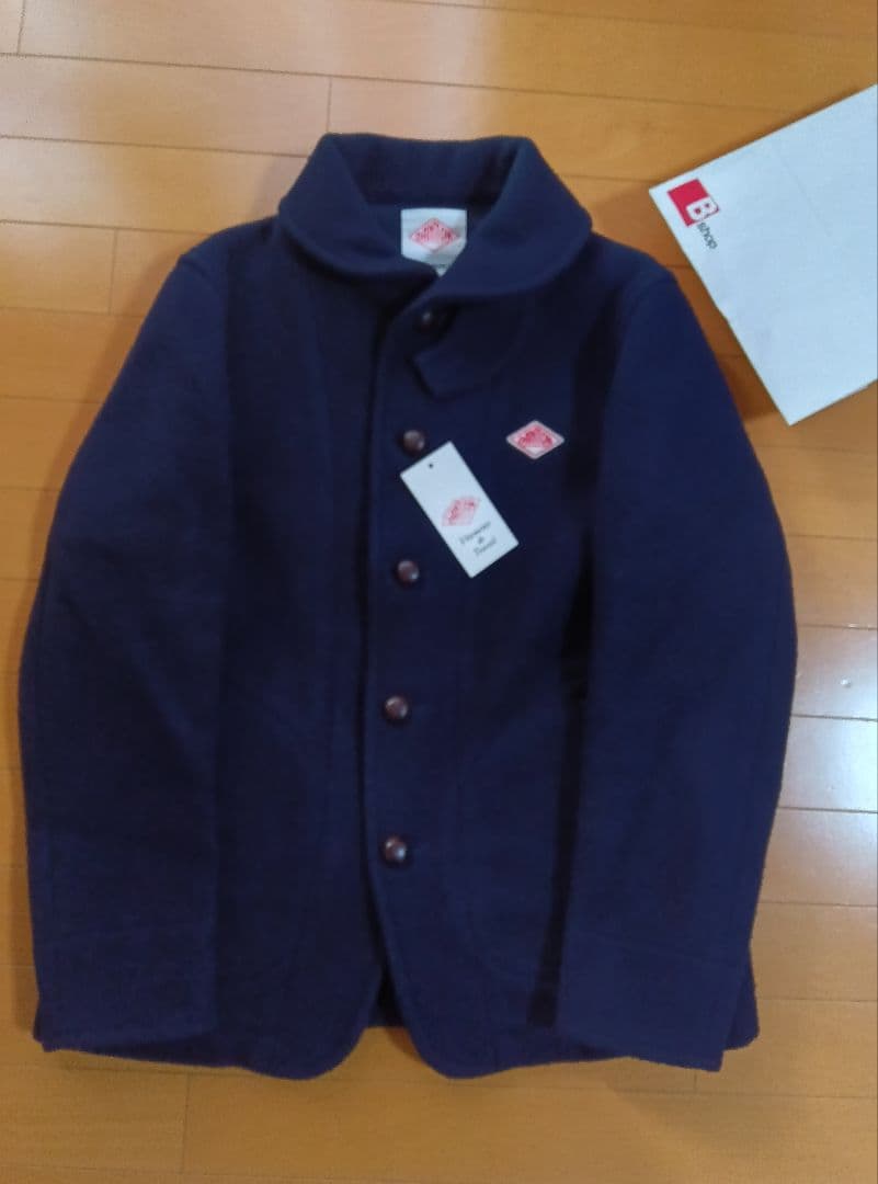 M*o様 DANTONダントンウールモッサジャケットコート紺ネイビー38