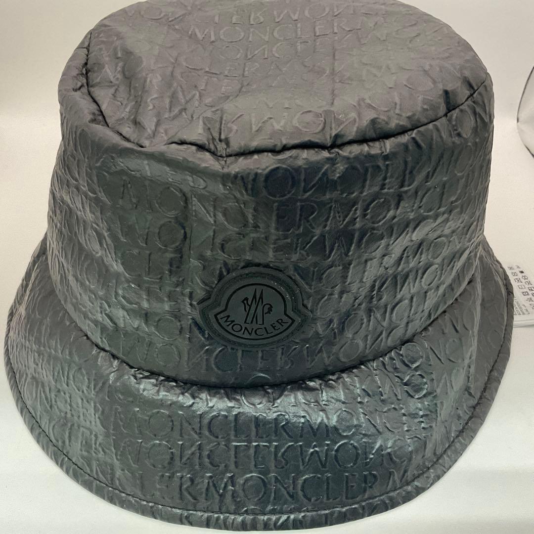 【美品】モンクレール　24SS BUCKET HAT バケハ　総柄　リバーシブル