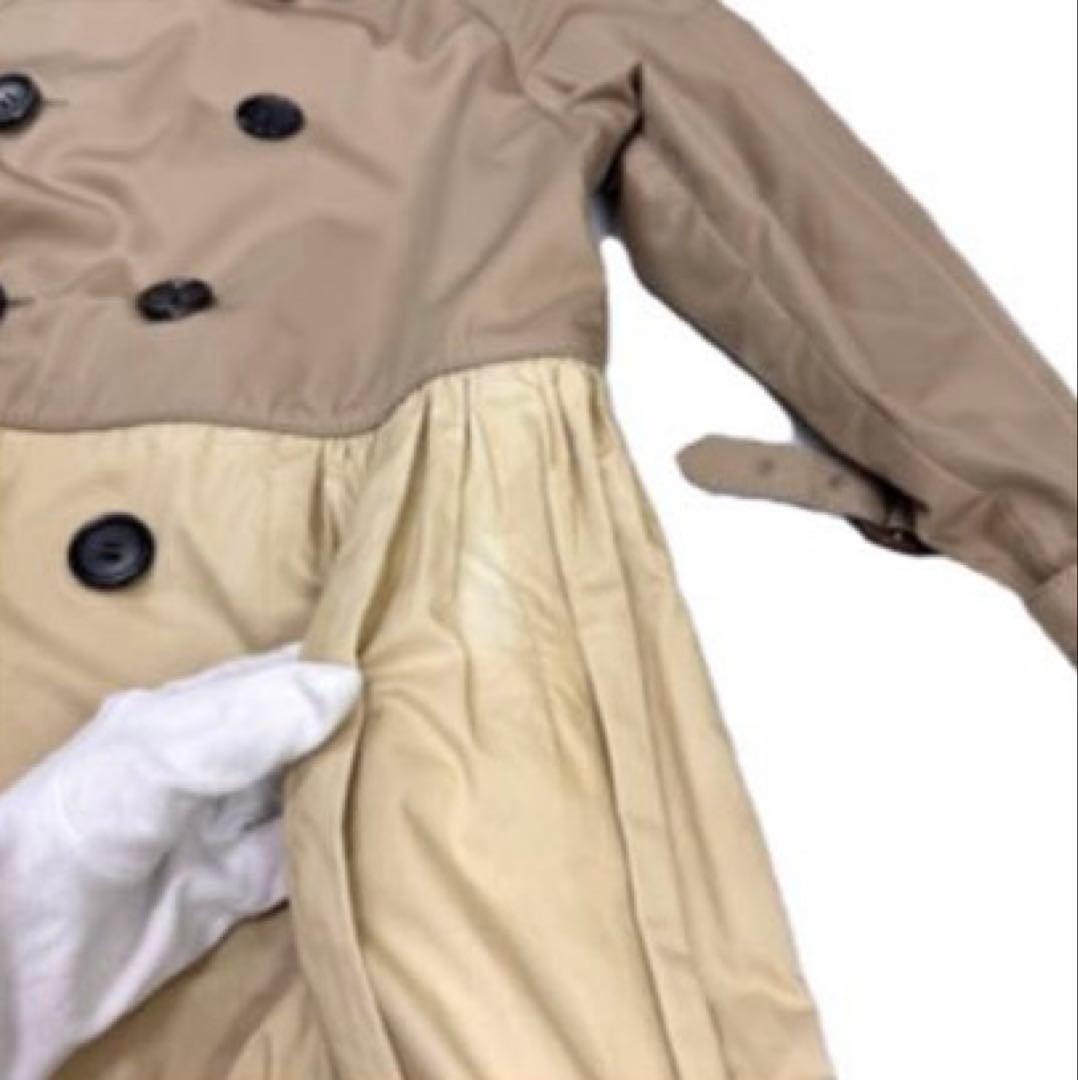 93 トリコ コムデギャルソン トレンチコート バイカラー チェック