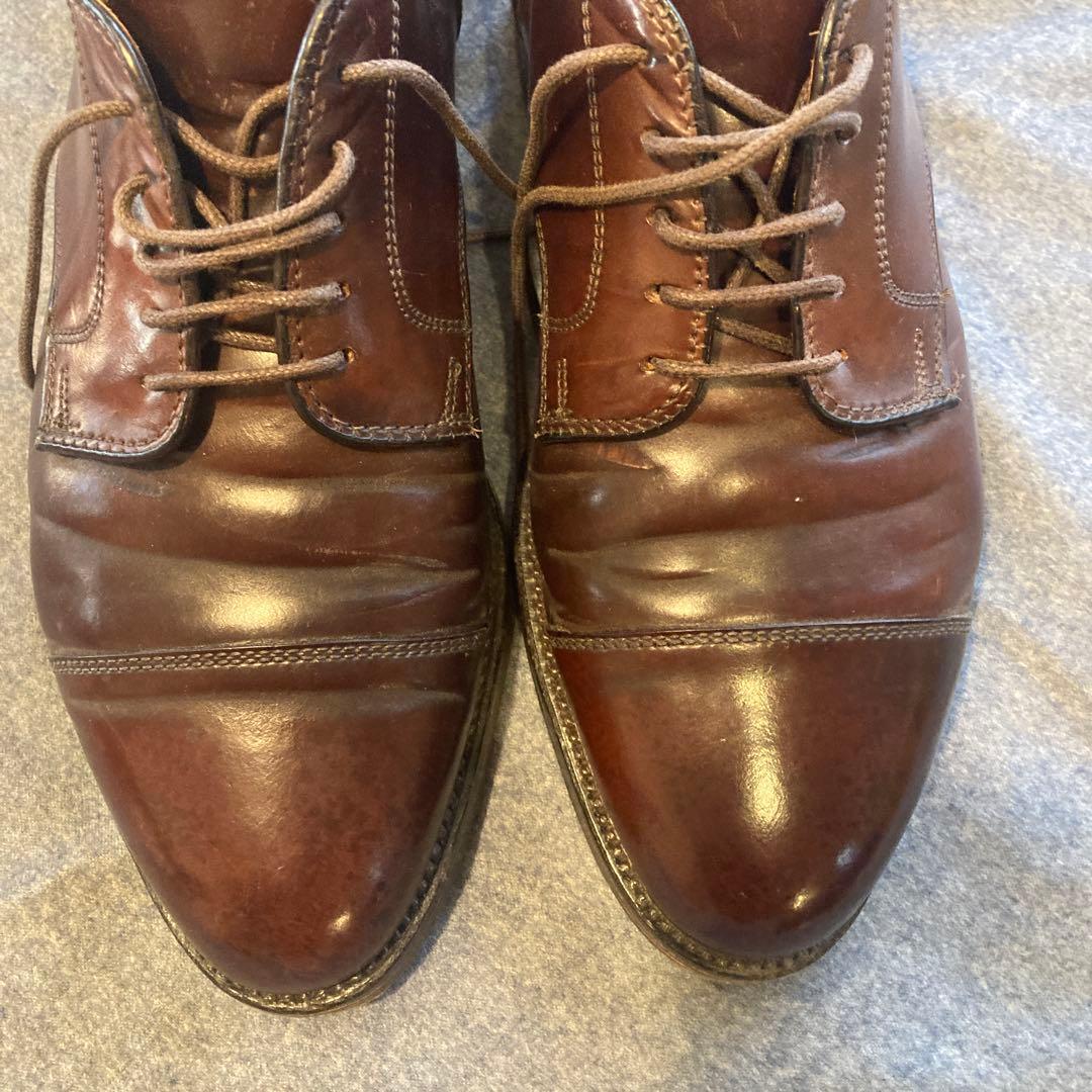 オールデンコードバンダークブラウン レザー ドレスシューズ
