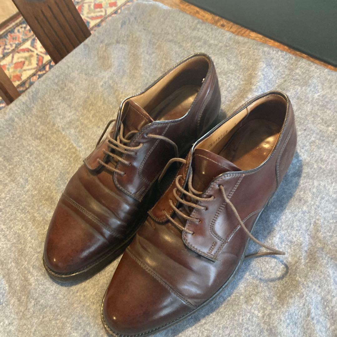 オールデンコードバンダークブラウン レザー ドレスシューズ