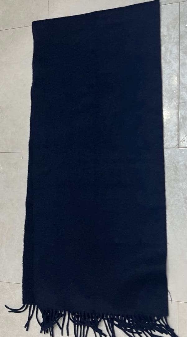 ビキューナ　カシミヤマフラー　ネイビー