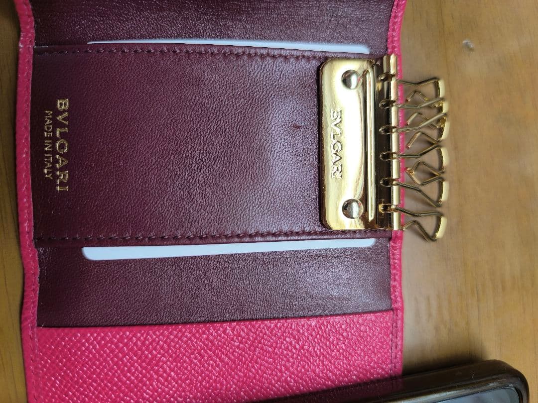【未使用・正規品】BVLGARI 6連キーケース／ルビーレッド／保証書・箱付き