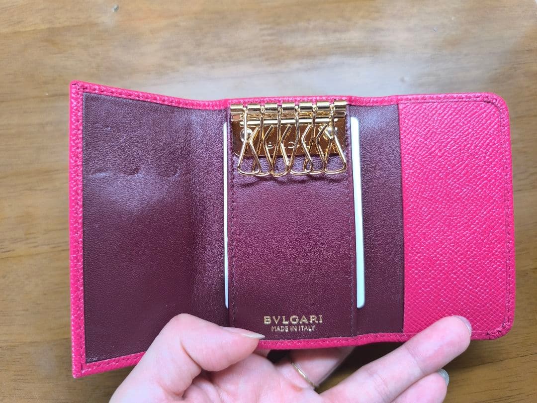 【未使用・正規品】BVLGARI 6連キーケース／ルビーレッド／保証書・箱付き