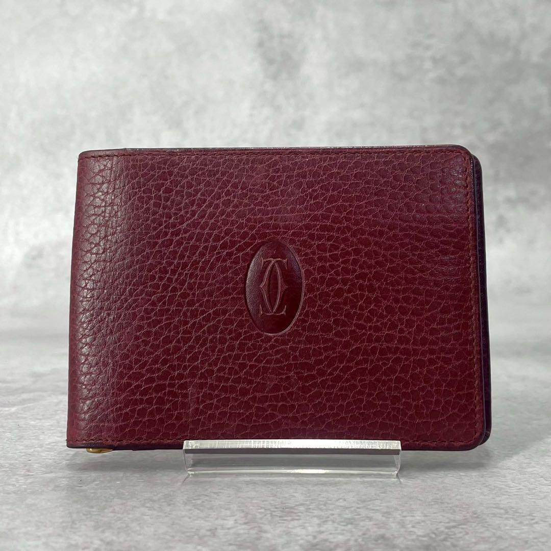 【極美品】カルティエ　マネークリップ　フラグメントケース　小銭入れ付　レザー