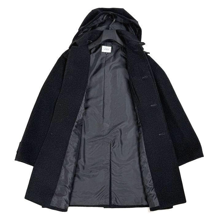 J.PRESS ウールカシミヤ フード付ステンカラーコート フード脱着可 M