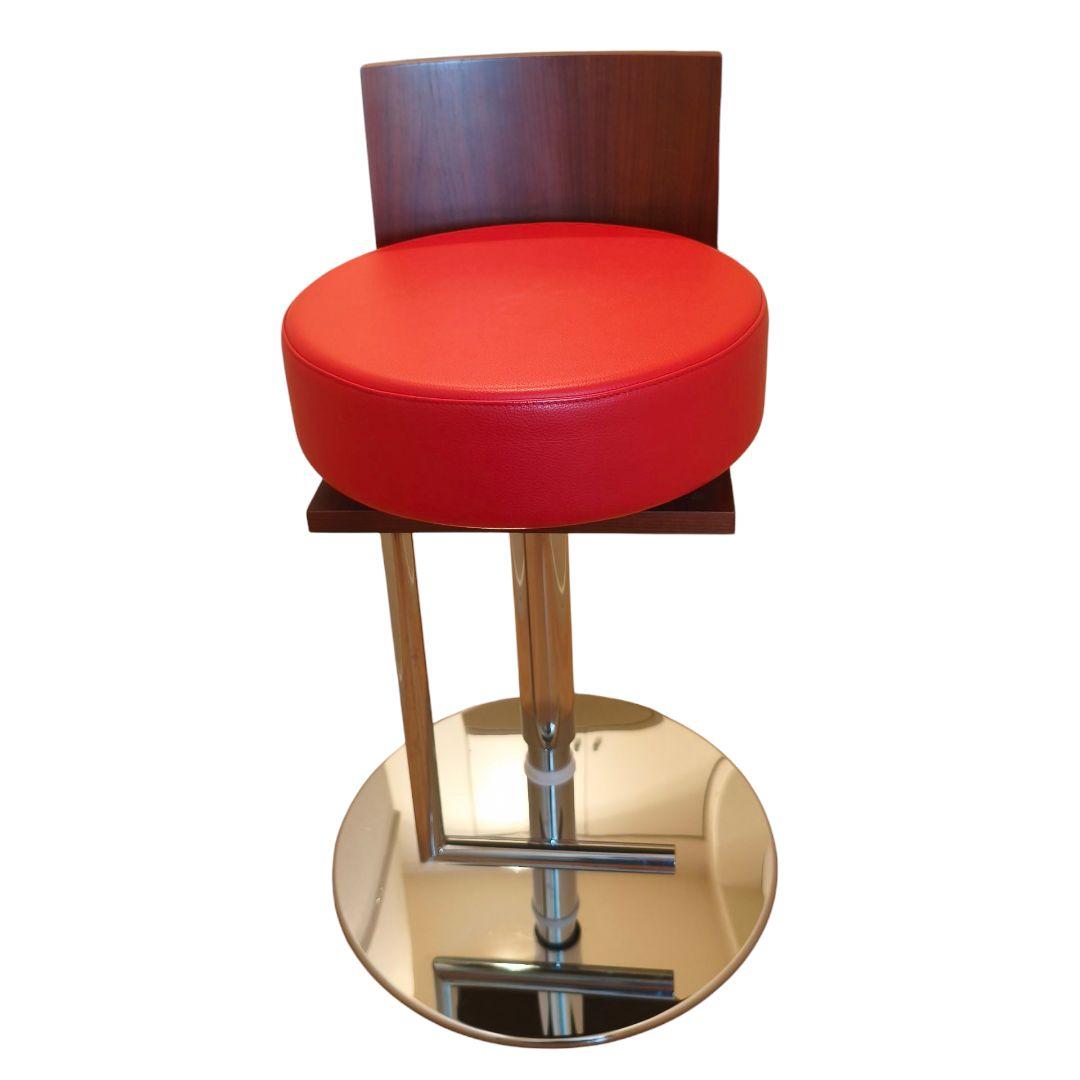 ポルトローナフラウ 赤　本革　スツール　カウンターチェア　ルスピーゲ