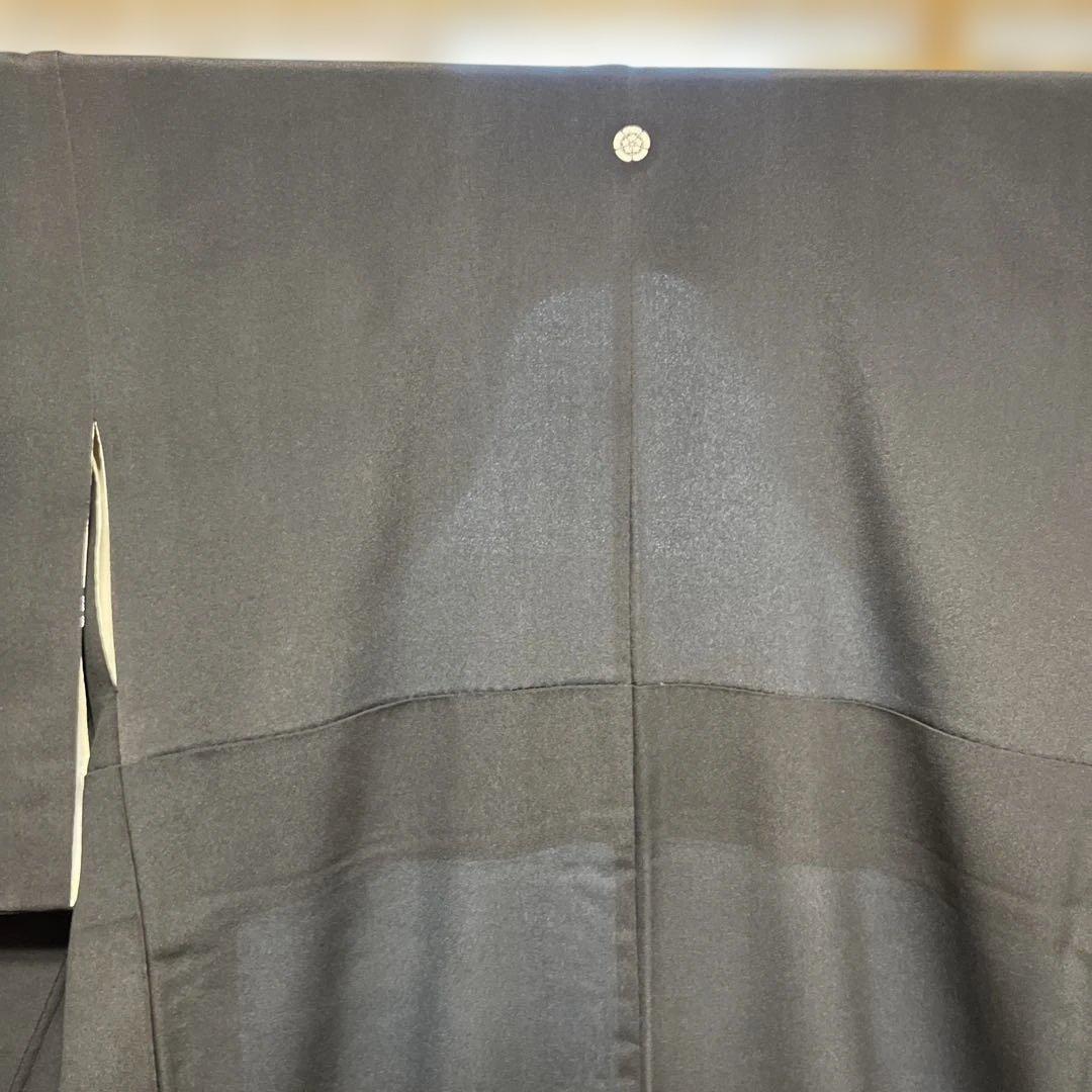 美品　華やか　正絹　黒留袖 　花柄刺繍 　着物　リメイク