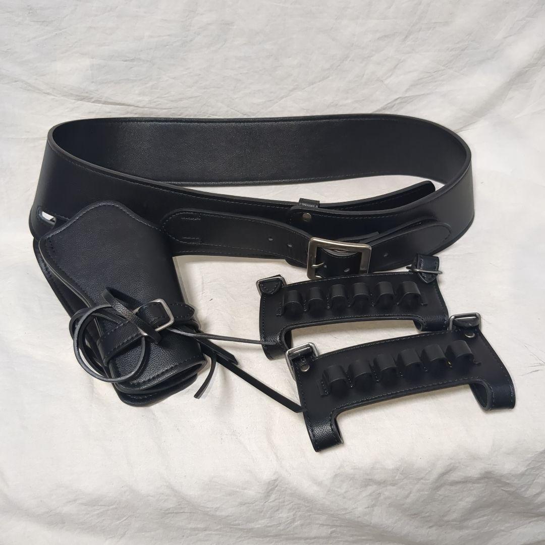 ウエスタンガンベルト　saa ホルスター　合皮製　カードホルダー付