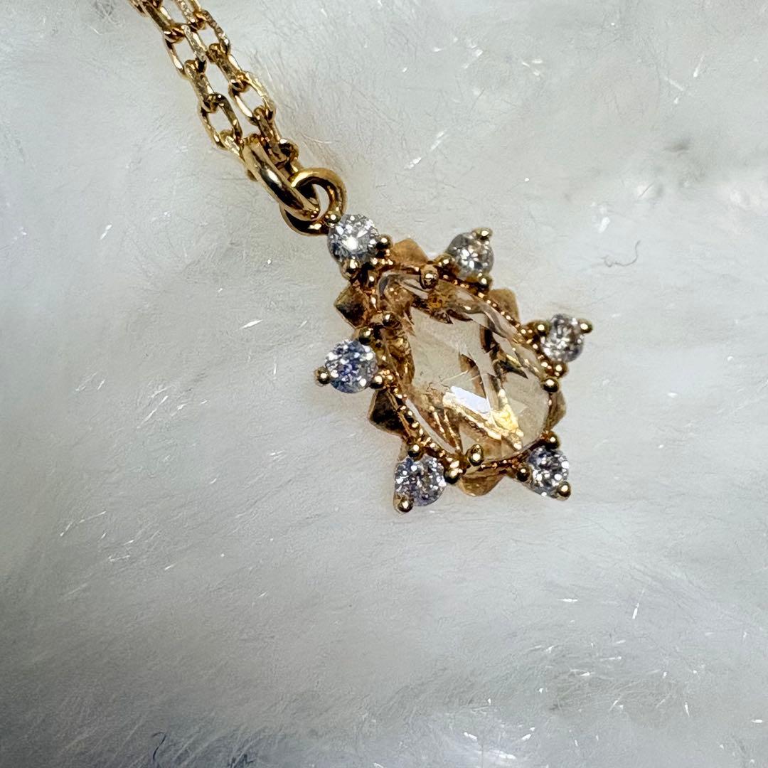 な*ん様 ノジェス ホワイトトパーズ K10ネックレス