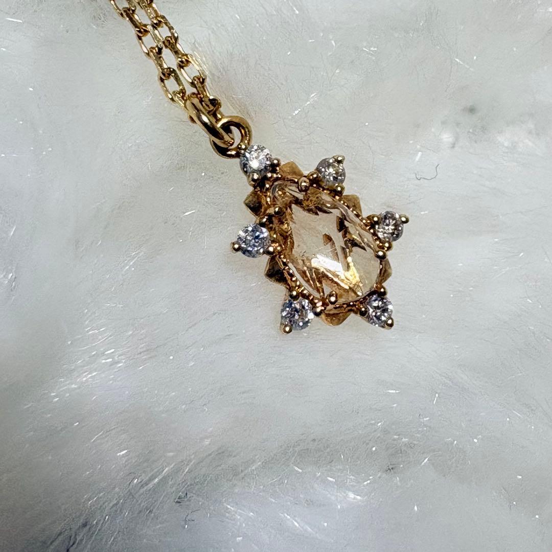 な*ん様 ノジェス ホワイトトパーズ K10ネックレス