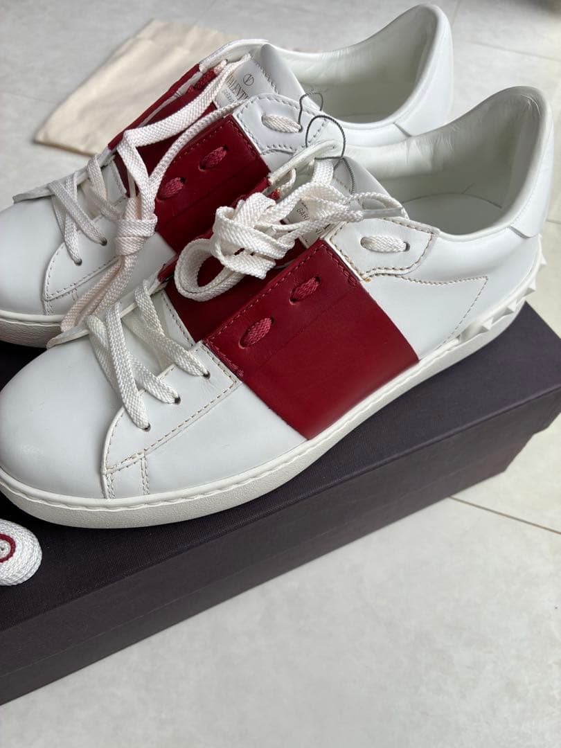 VALENTINO ホワイト/レッド スニーカー