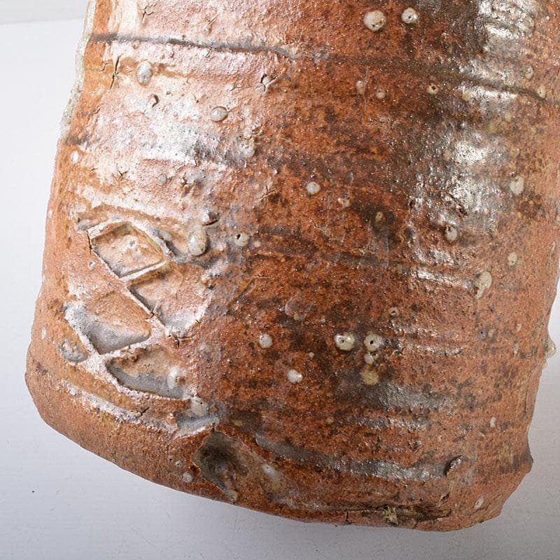 美濃伊賀焼　伊賀耳付花生　時代箱　N　R8020C