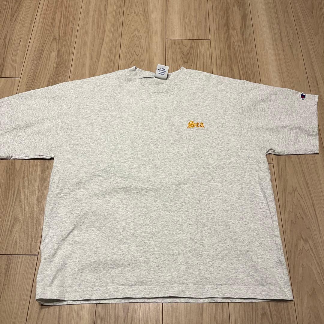 champion wind and sea tシャツ L グレー 刺繍