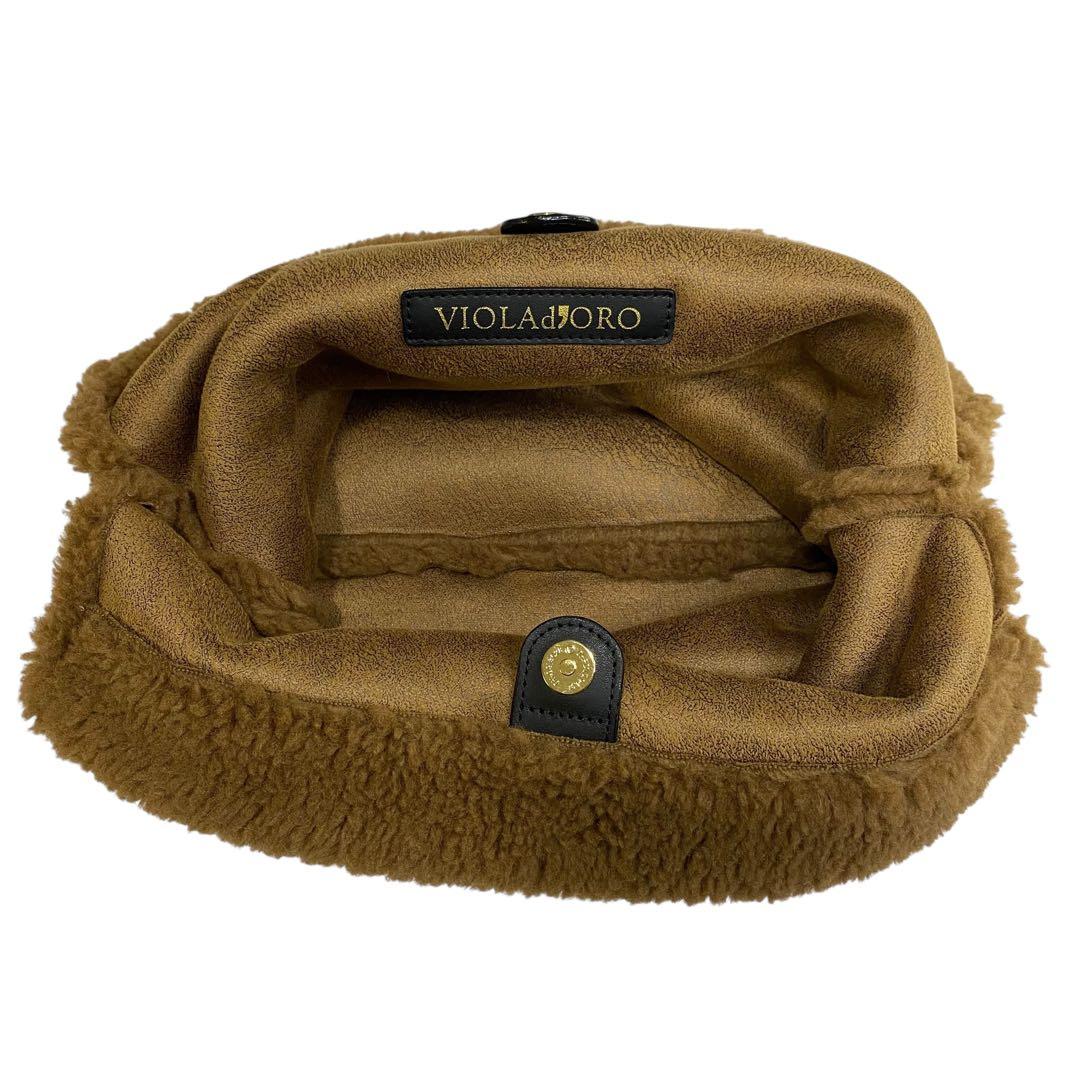 VIOLAd’ORO エコファーチェーントート　ブラウン　ヴィオラドーロ