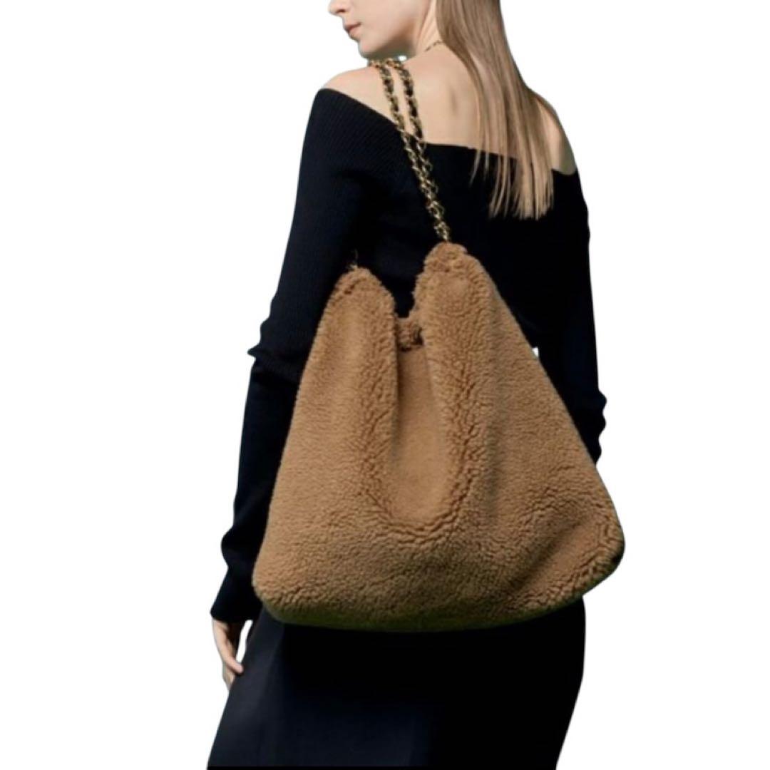 VIOLAd’ORO エコファーチェーントート　ブラウン　ヴィオラドーロ