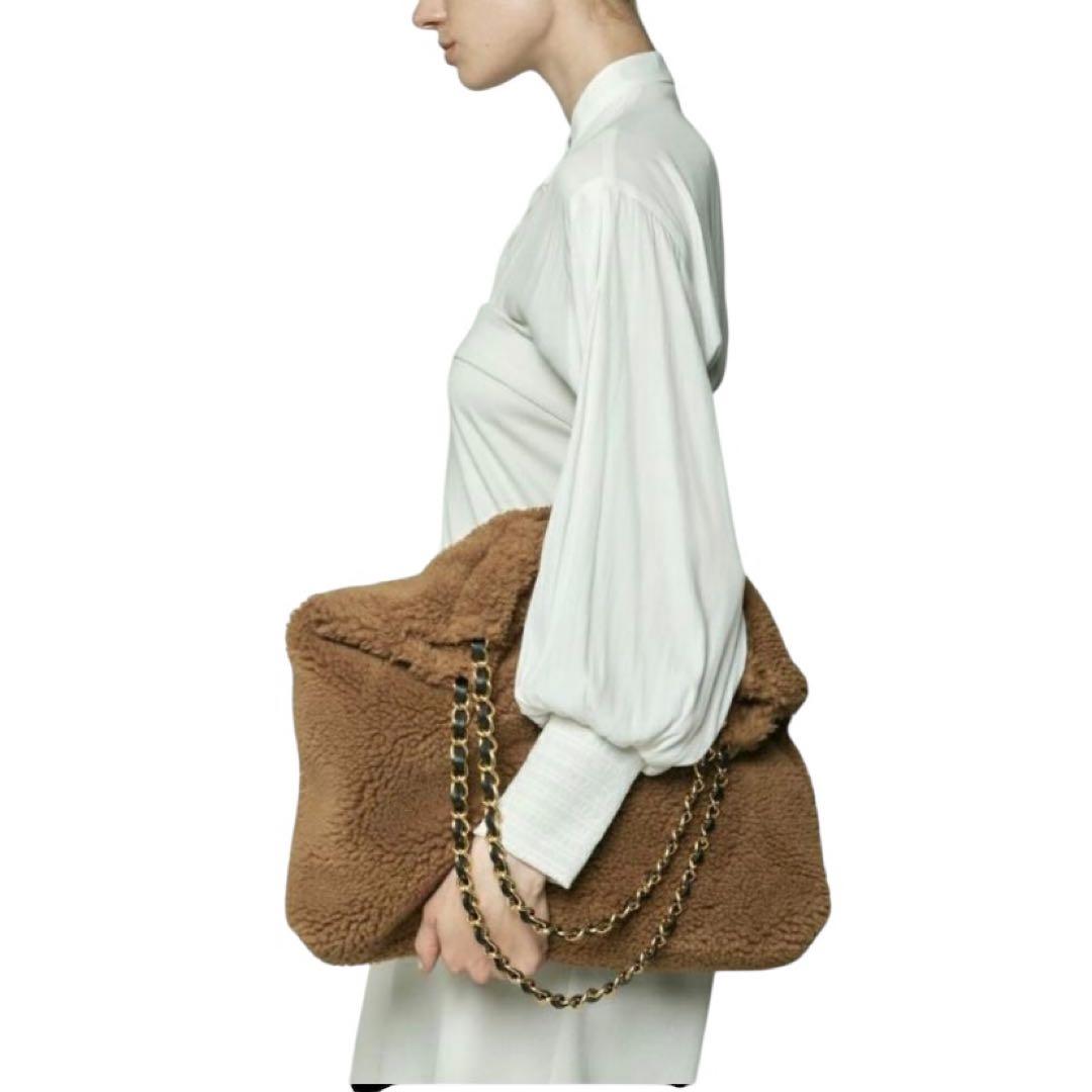 VIOLAd’ORO エコファーチェーントート　ブラウン　ヴィオラドーロ