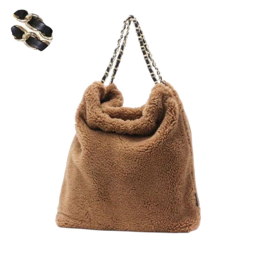 VIOLAd’ORO エコファーチェーントート　ブラウン　ヴィオラドーロ