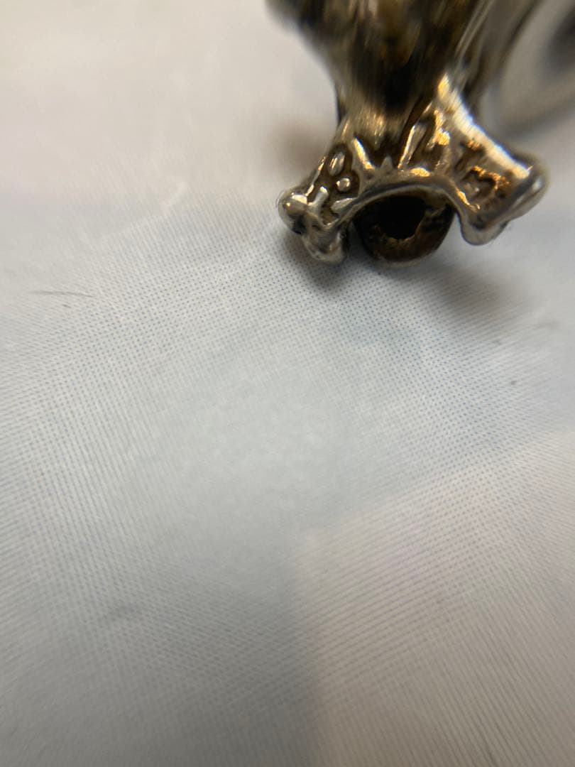 ビルウォールレザー　スカル、Cクロスピアス　2点セットで