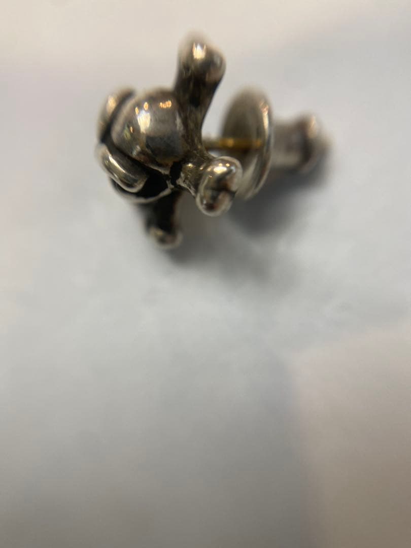 ビルウォールレザー　スカル、Cクロスピアス　2点セットで