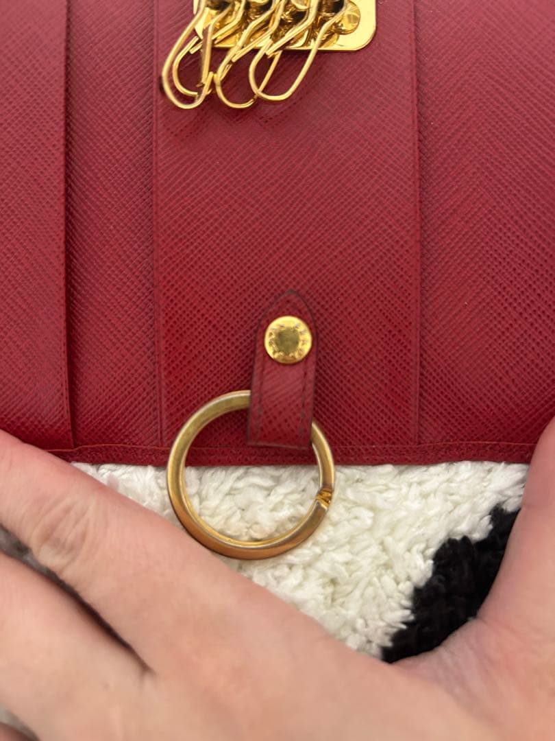 PRADA キーケース 4連 キーリング付き 取り外し可