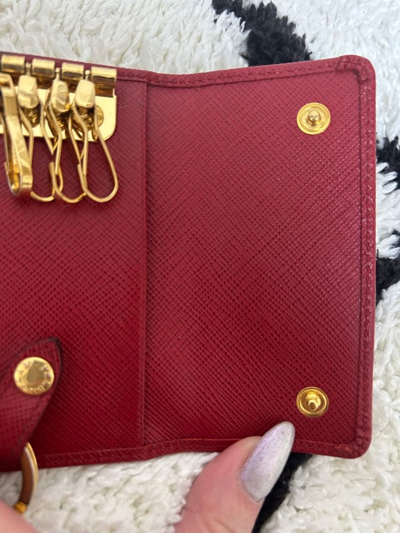 PRADA キーケース 4連 キーリング付き 取り外し可