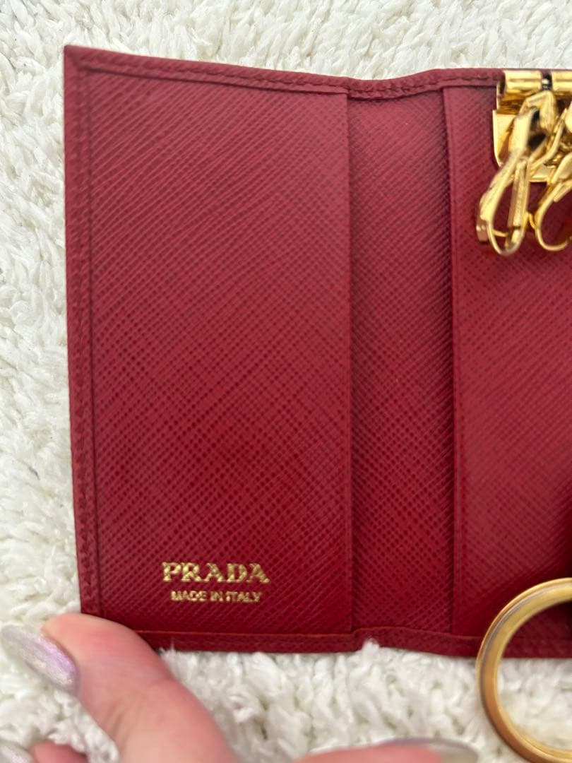 PRADA キーケース 4連 キーリング付き 取り外し可