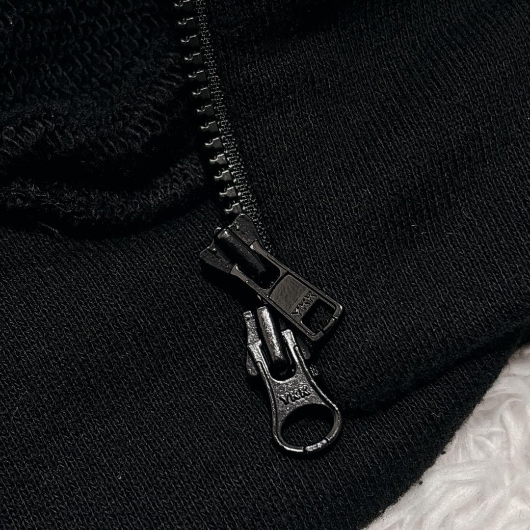 美品✨Ys ワイズ ポンチョ ジップアップパーカー ダブルジップ 黒 デザイン