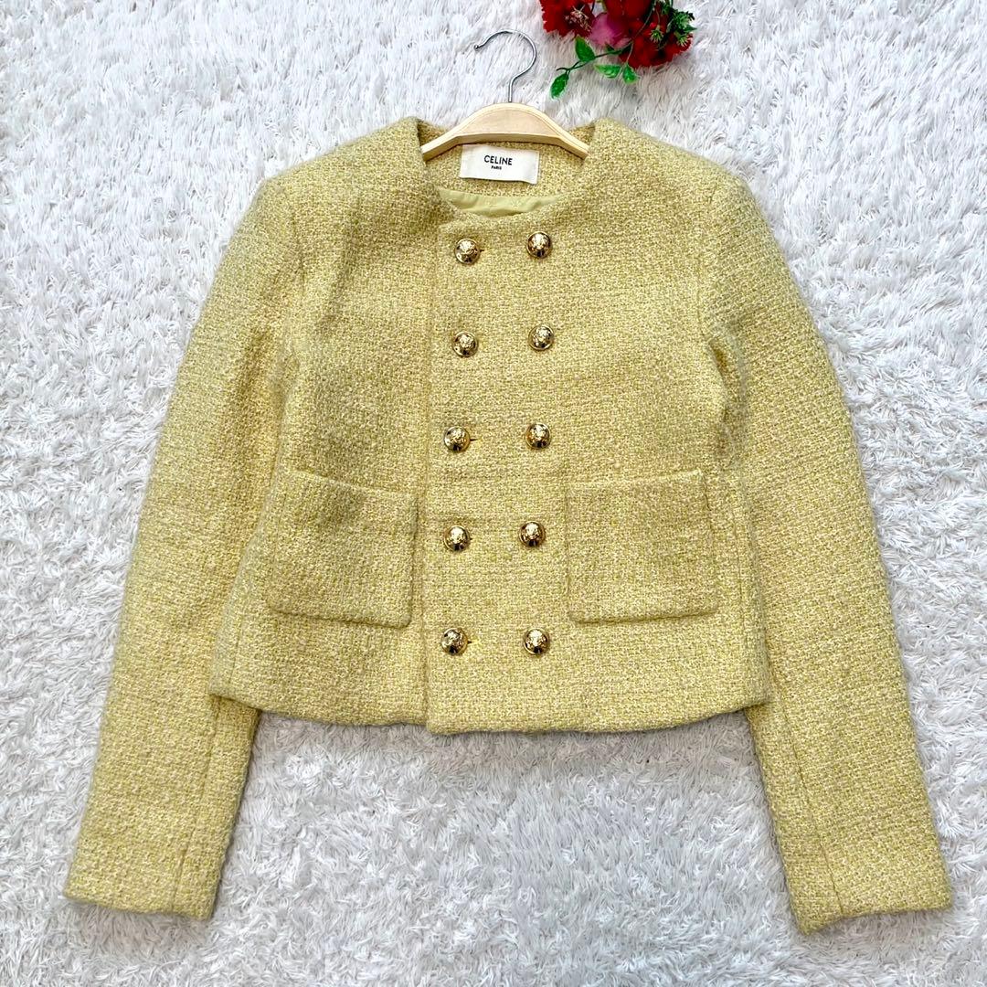 ［滝沢眞規子着用］セリーヌ　ツイード　シャスールジャケット　トリオンフ総柄