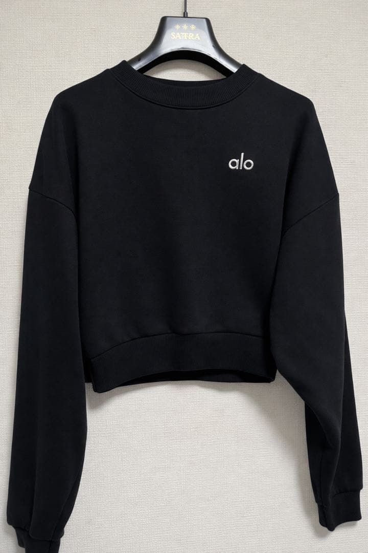 alo クロップドスウェット XS 黒