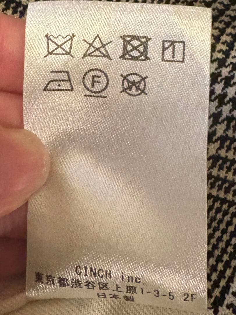 Oblada グレー系チェック ベスト