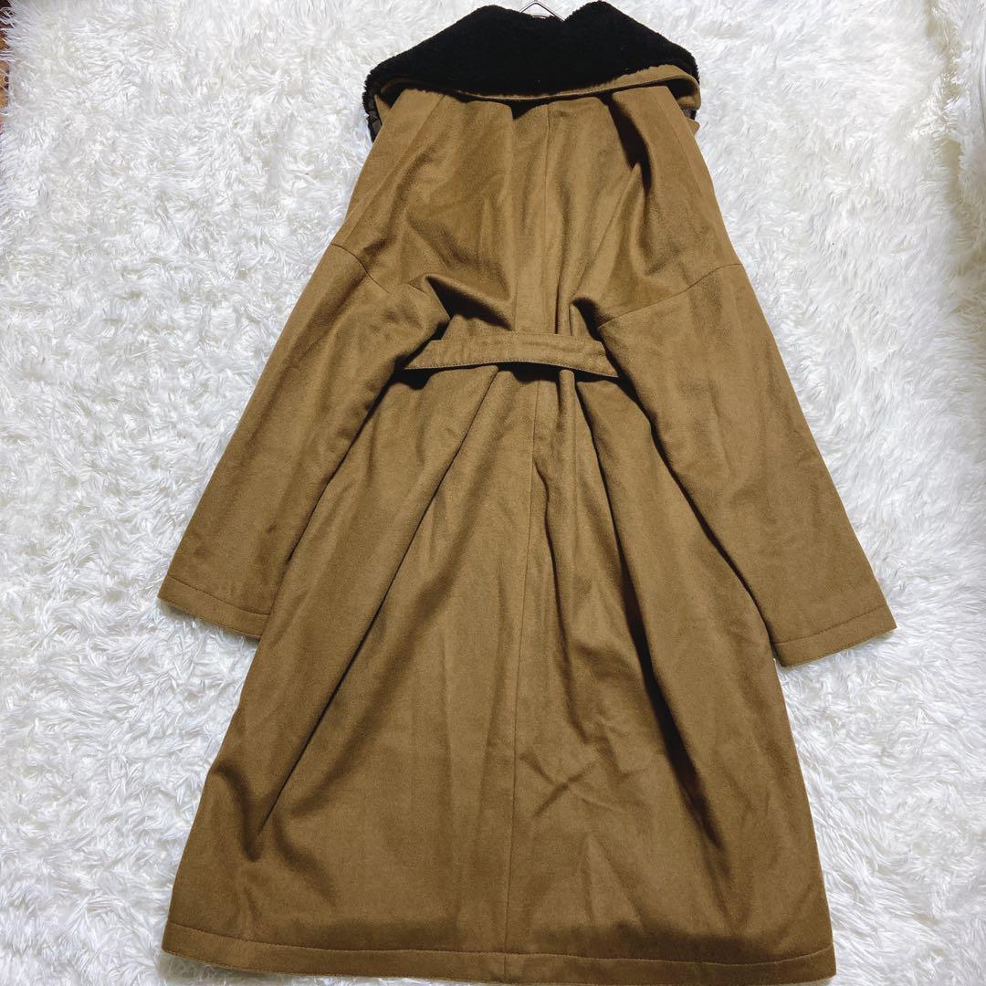 サーバル ☆チンクアンタ　ロングコート　女優襟　ボア　ベルト　2way