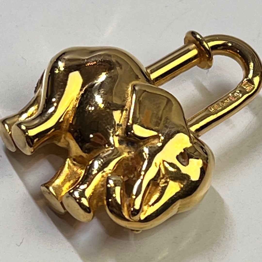 HERMES カデナ エレファント ゴールド チャーム