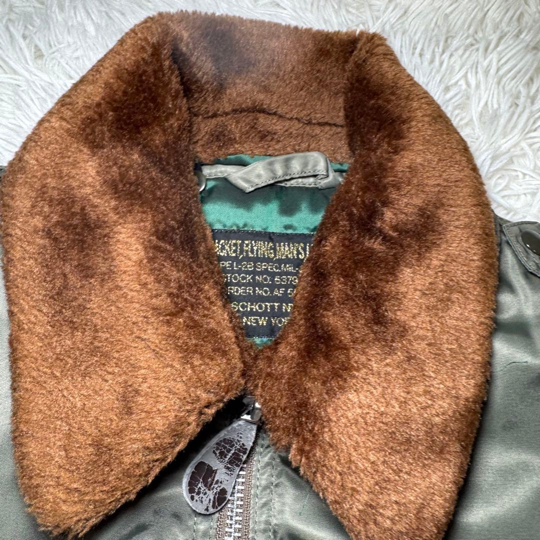 ☆美品 Schott A-2 フライトジャケット 38 USAモデル ファー襟☆