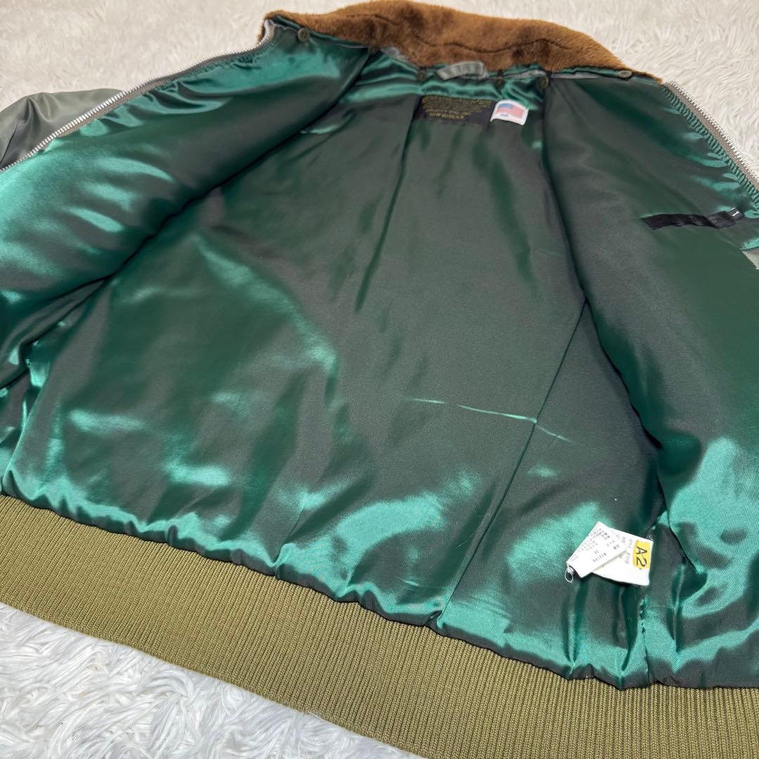 ☆美品 Schott A-2 フライトジャケット 38 USAモデル ファー襟☆