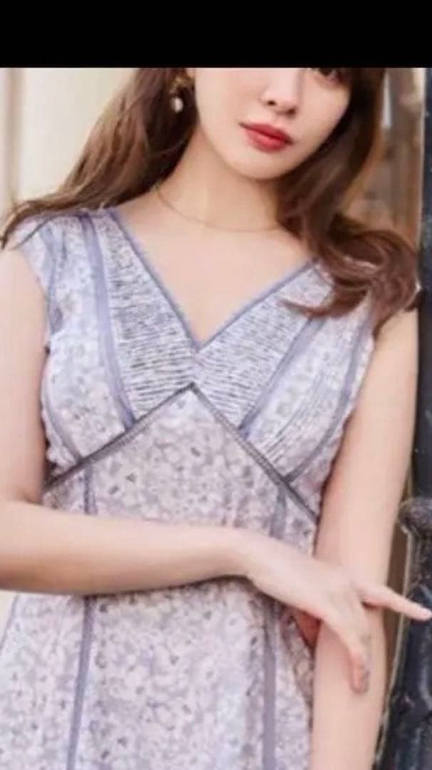 ワンピース Her lip to lace trimmed floral dress M