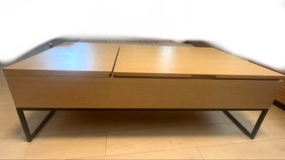 【送料込み】ニトリ　昇降　センターテーブル(Nヒバリ 120 LBR)