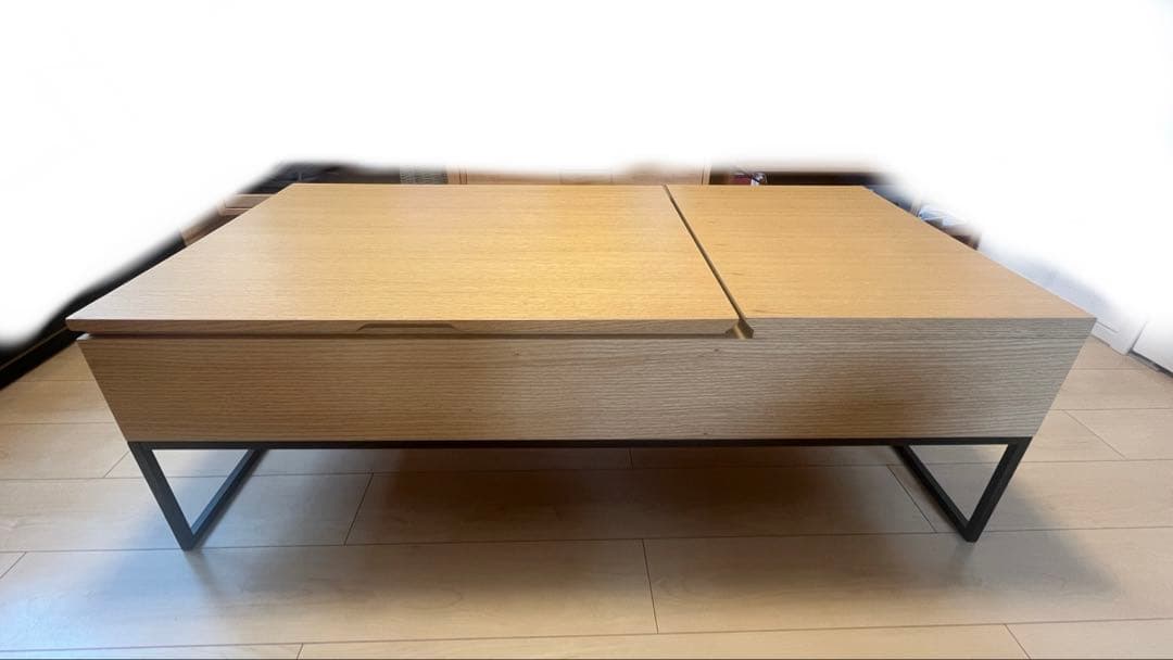 【送料込み】ニトリ　昇降　センターテーブル(Nヒバリ 120 LBR)