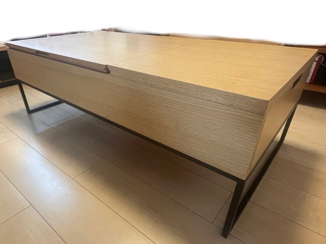 【送料込み】ニトリ　昇降　センターテーブル(Nヒバリ 120 LBR)